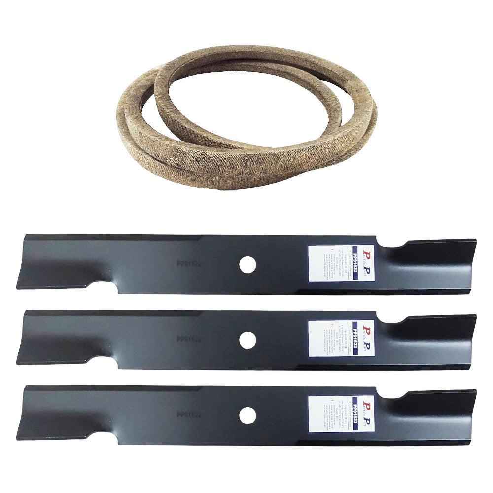 Proven Part 52" Blades & Engine To Deck Belt Kit Fits Wright Stander 71460003 71440001