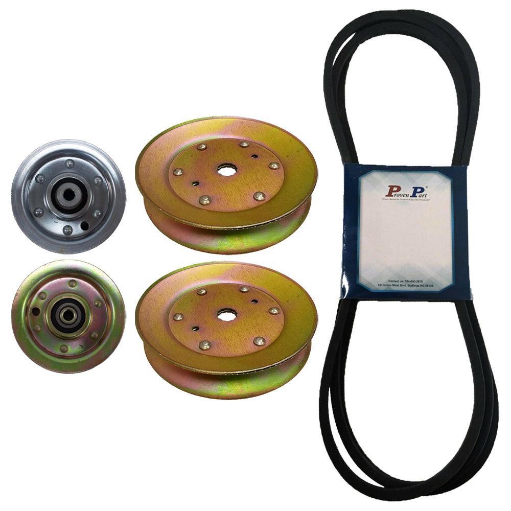 Proven Part 42" Deck Riding Mower Belt Spindle Pulleys Idlers 144959 131494 173436 153535