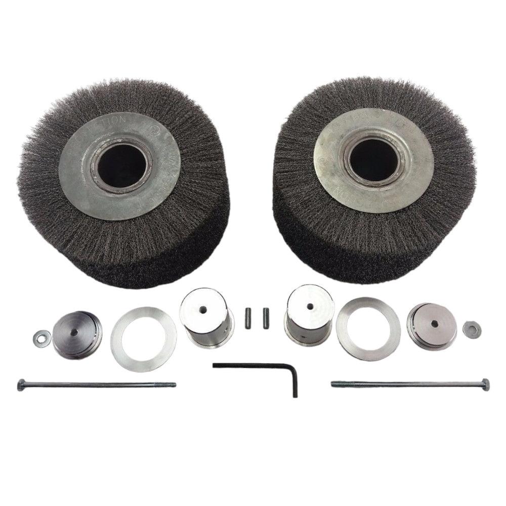 Proven Part Crimped Wire Brush With Hubs Hardware 8 Inch Diamater By 4 Inches For Powerbroom 80297 For PB270 PB3410 T270 T272 T350 T3410.
