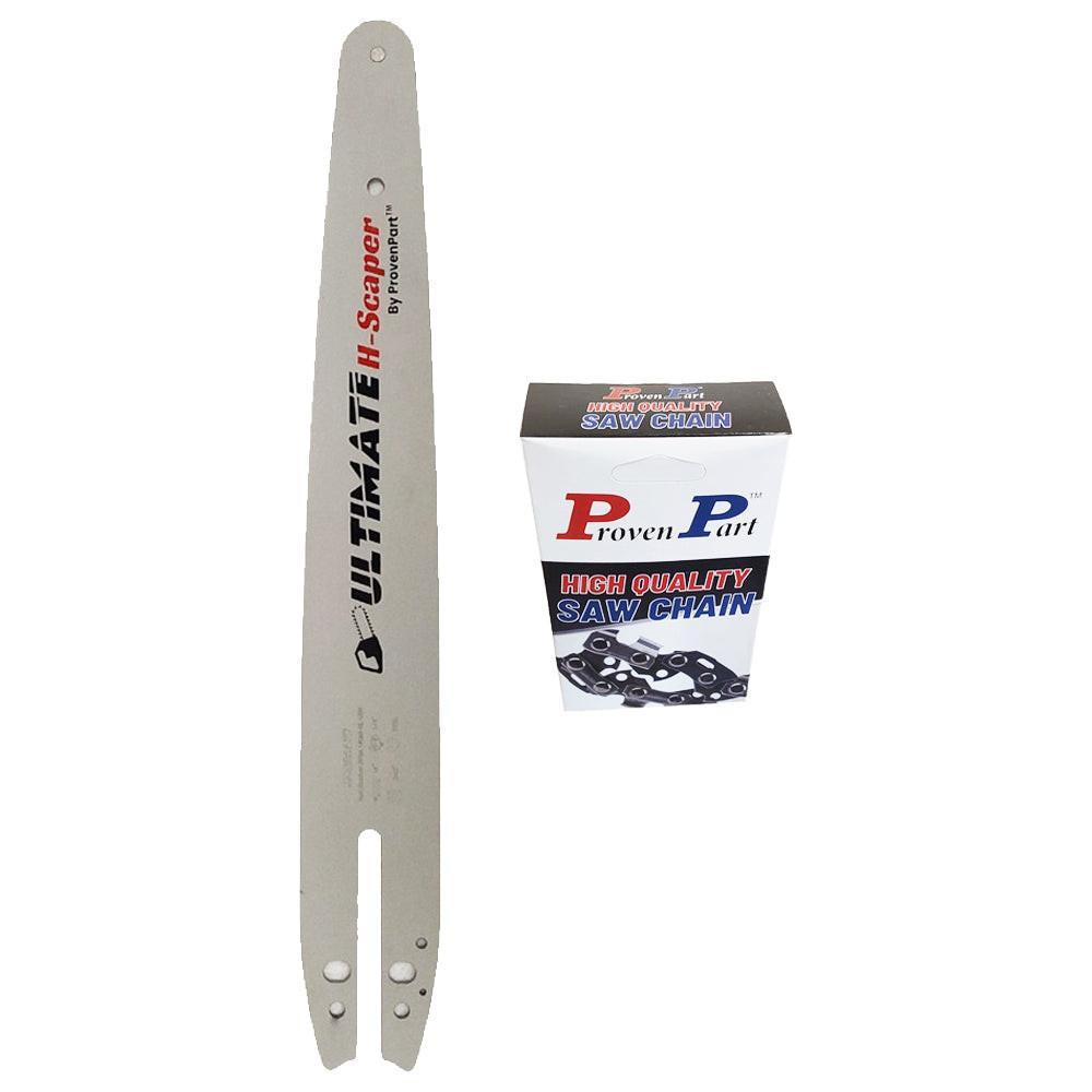 Proven Part 14" Guide Bar 1/4" .043" 72DL And Semi Chisel Chain Combo For Stihl HT100 MS151 Fits 3005 008 3409