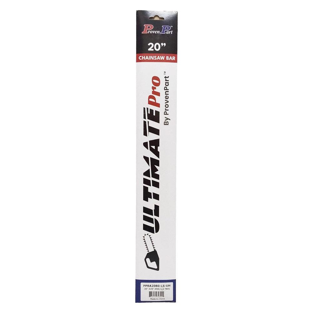 Proven Part 20" Chainsaw Bar and 4 Pack Full Chisel Chain Combo .325" .050" 76DL