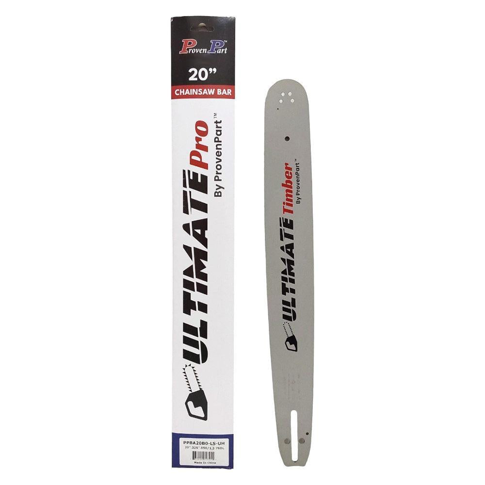 Proven Part 20" Chainsaw Bar and 4 Pack Full Chisel Chain Combo .325" .050" 76DL