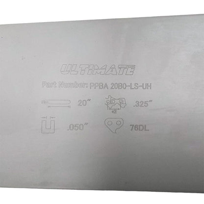 Proven Part 20" Chainsaw Bar and 2 Pack Full Chisel Chain Combo .325" .050" 76DL