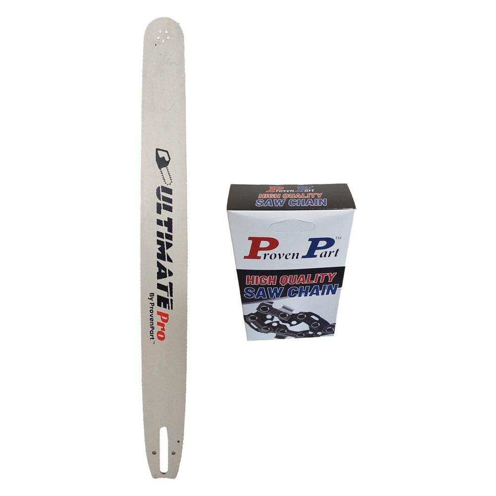 Proven Part 24" Chainsaw Guide Bar And Semi Chisel Chain Combo 3/8" .050" 84DL For Stihl