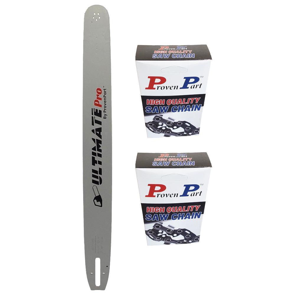 Proven Part 25" Chainsaw Bar With 2 Chains  3/8" .050" 84DL Fits 3003 000 4030, 240RNDD025