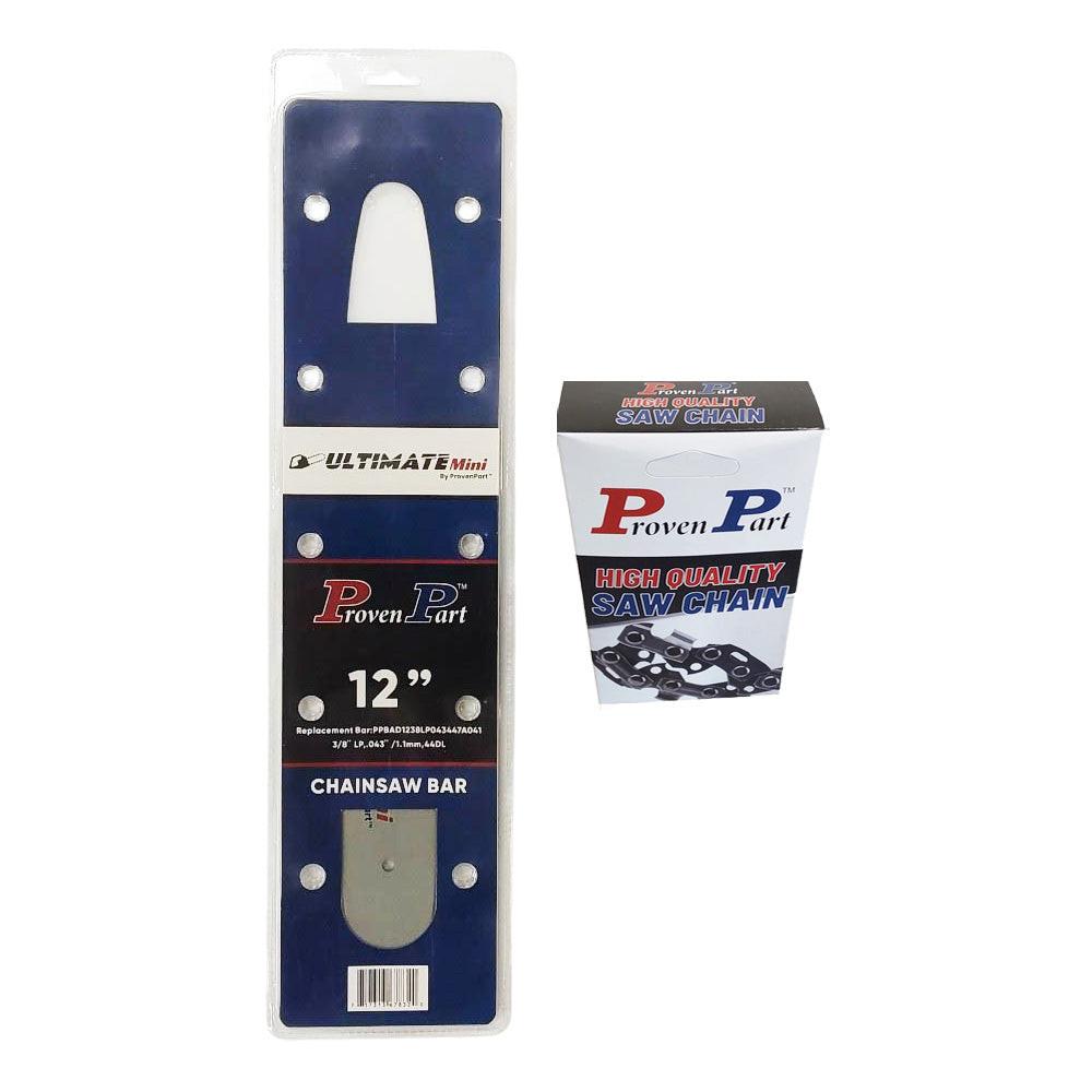Proven Part 12In Bar and 1 Chain 3/8LP .043 44DL For Stihl MS 211 C-BE, MS 220 Q 124MLEA074
