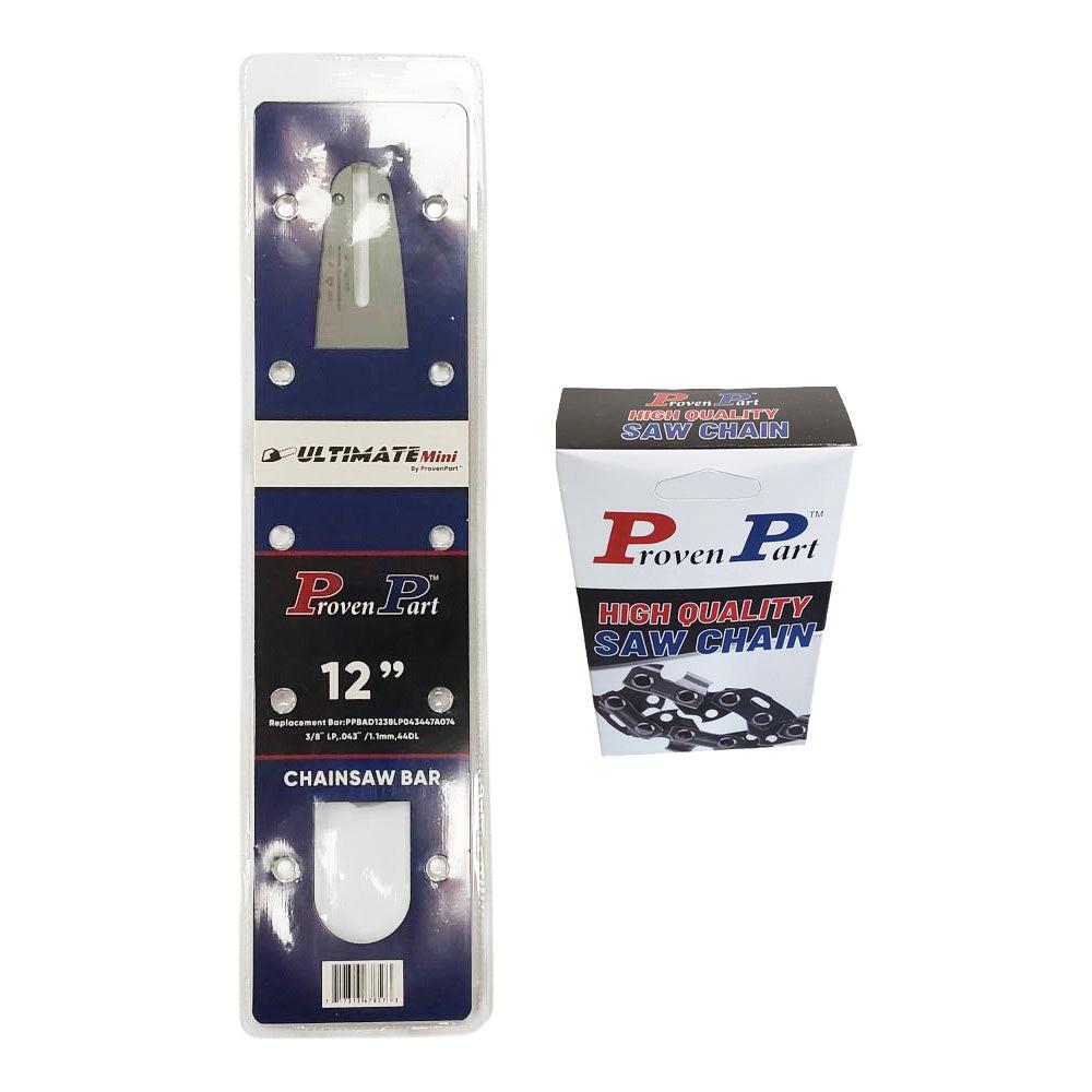 Proven Part 12" Guide Bar And Semi Chisel Chain 3/8"LP .043" 44DL Fits Stihl 3005 000 3905