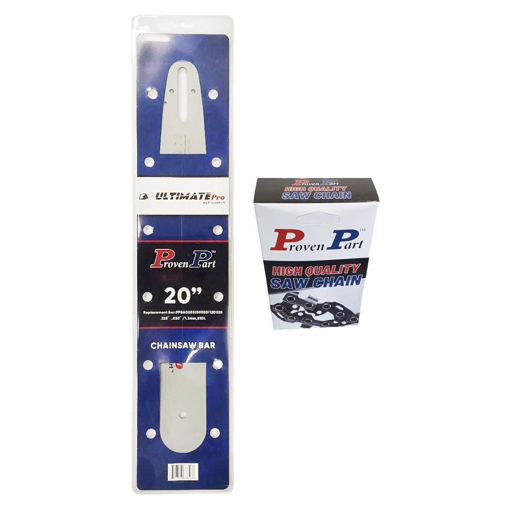 Proven Part 20" Guide Bar And Full Chisel Chain .325" .050" 81DL Fits Stihl 3003 008 3321