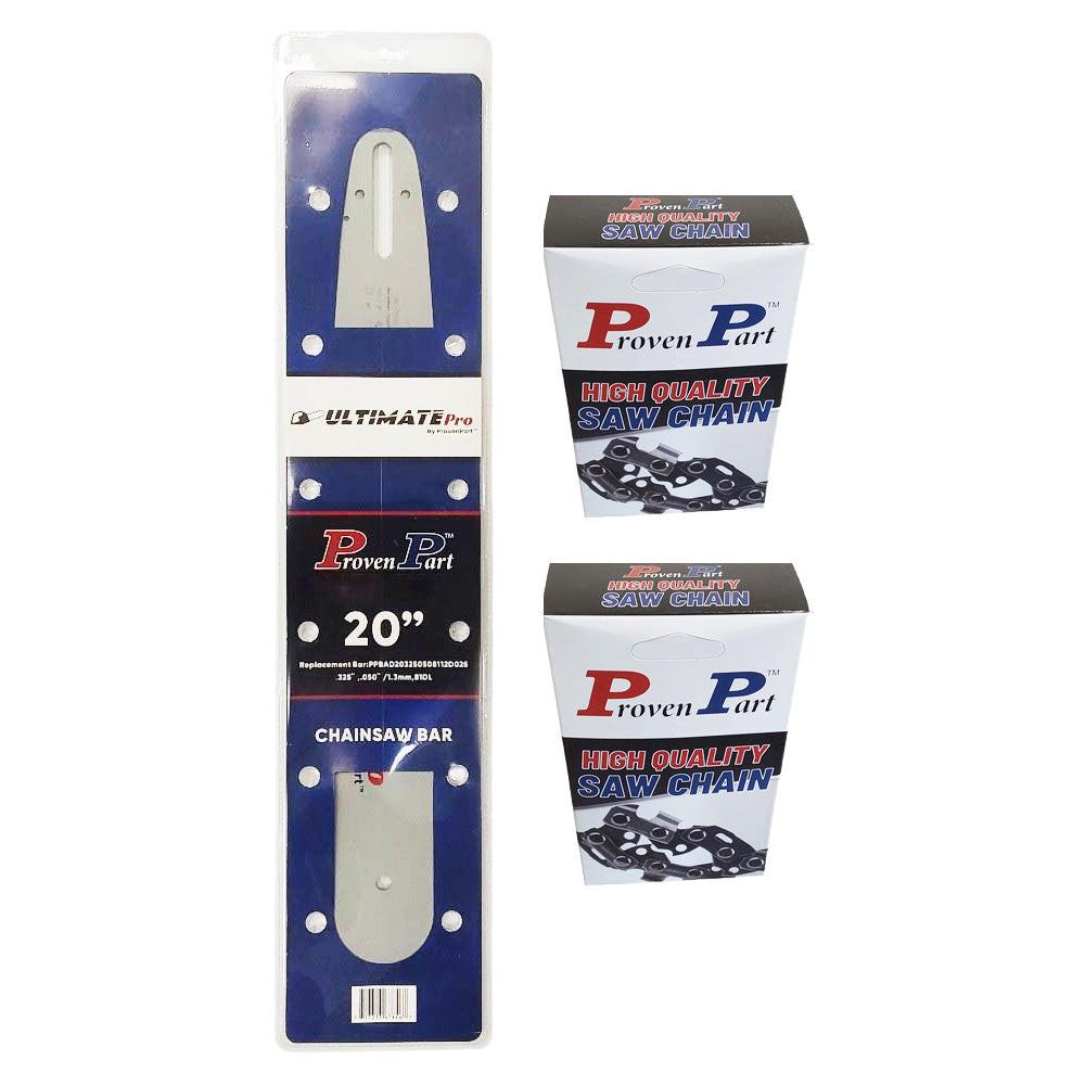 Proven Part 20In Bar and 2 Chains .325 .063 81DL Fits Stihl MS270 / 270CQS, MS271, MS280 / MS280CQS, MS290 30030086821
