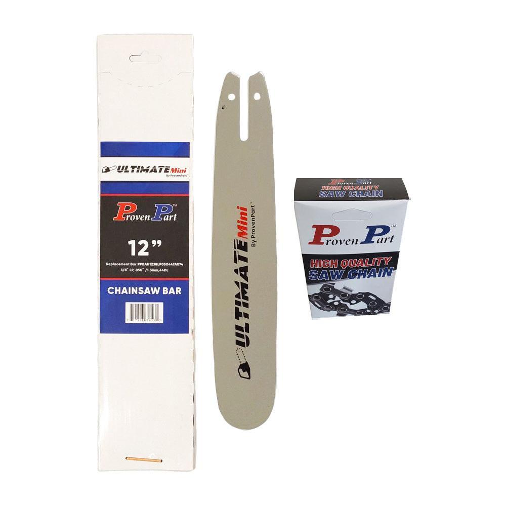 Proven Part 12In Bar and 1 Chain 3/8LP .050 44DL Fits Stihl MS 210 C-BE, MS 211 3005‑0004805