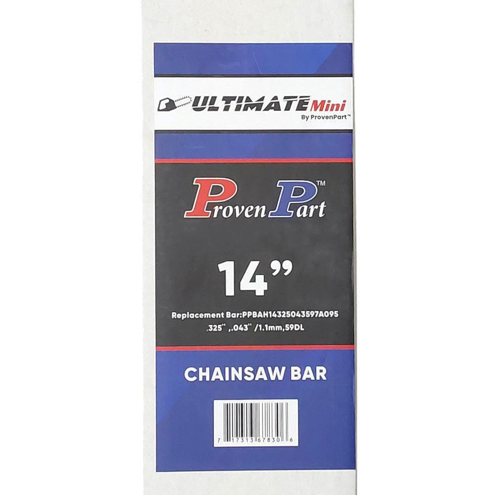 Proven Part 14In Chainsaw Bar .325 .043 59DL Fits Husqvarna  T435, T535i, T535i XP,  540i XP 596553659