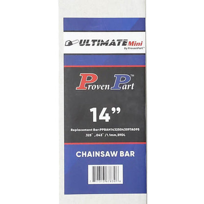 Proven Part 14In Chainsaw Bar .325 .043 59DL Fits Husqvarna  T435, T535i, T535i XP,  540i XP 596553659