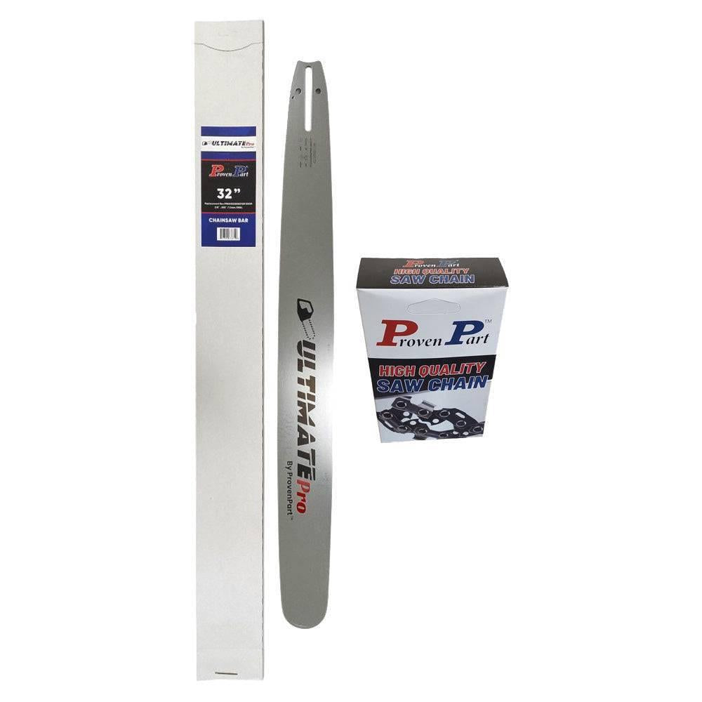 Proven Part 32In Bar and 1 Chain 3/8 .050 105DL For Jonsered 2065, 2065W, 2071, 2071W, 2077, 2083 320RNDD009, 608000053, HT-380-105