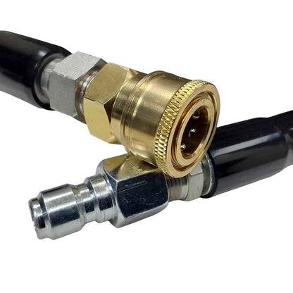 Proven Part 100ft. 3/8" Pressure Washer Hose 4500PSI Gray With Quick Connects