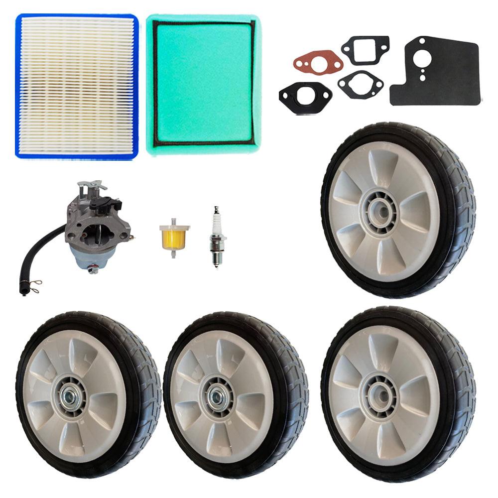 Proven Part Maintenance Kit With Air and Pre-Filter Spark Plug Fuel Filter Carburetor Gasket Set Front and Rear Wheels Fits Honda Fits HRR216K6,HRR216K7,HRR216K8,HRR216K9,HRR216K4,HRR216K5