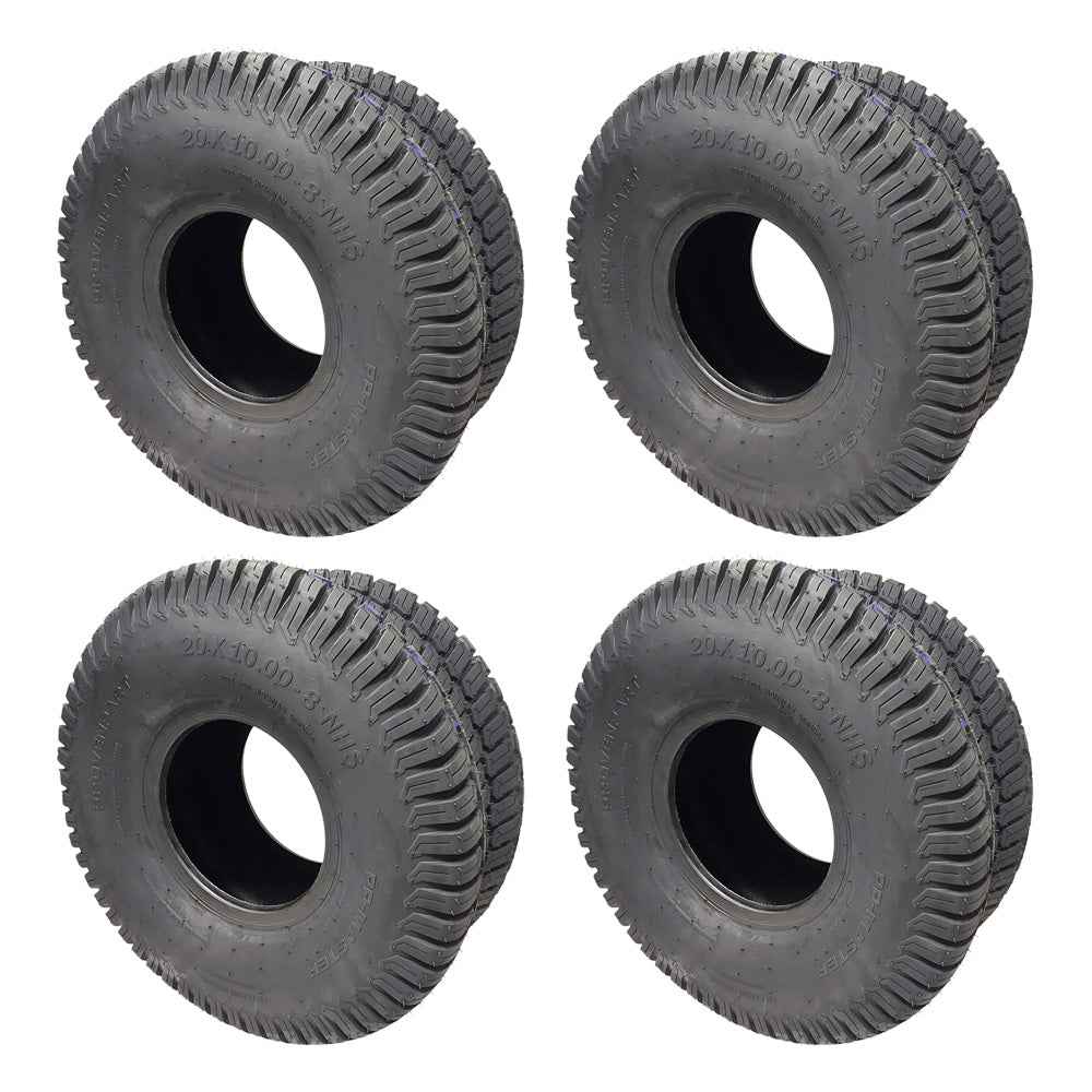 4PK Proven Part Premium 20X10-8 5114051, 72410012, 72410045 Wide, Fits Wright Stander