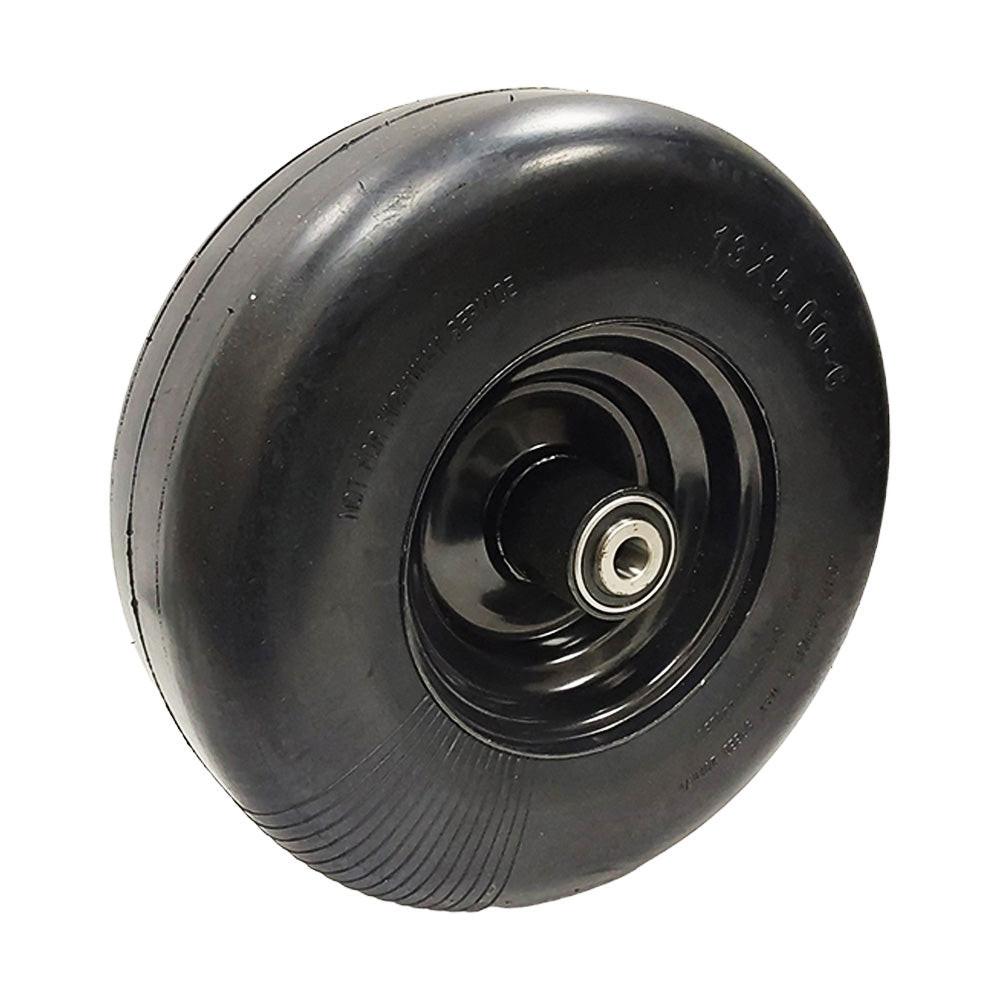 13X5-6 Black Rim Solid Smooth Puncture Proof No-Flat Tires Fit 72460039 Includers Axle Bolt Dust Coversand BearingS Replace 77410035.