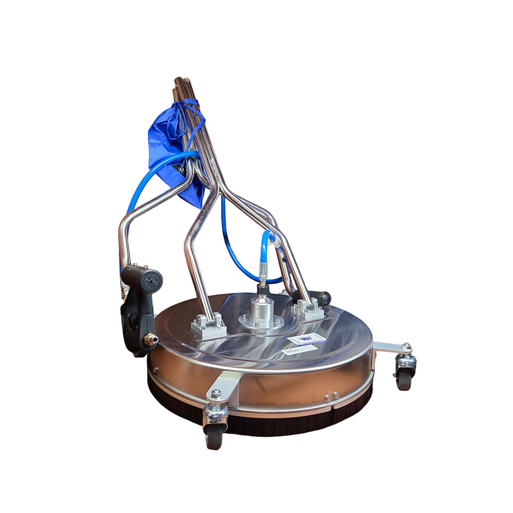 Surface Cleaner 20" 4500PSI SS With Zinc Plated Casters 2 Nozzle Spray Aluminum Rod