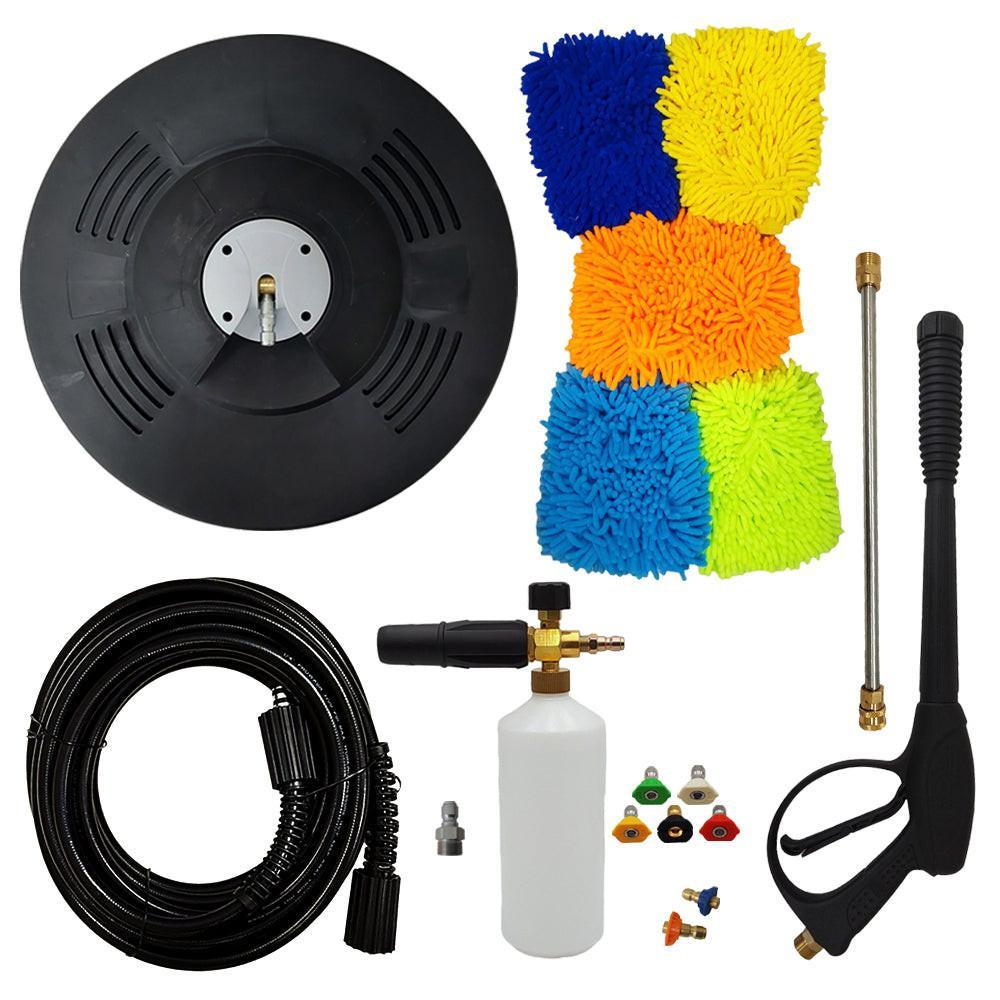 Proven Part 15" Surface Cleaner, 25' Hose, Pro-Gun Kit & Quick Connect, 5-Pack Tip Set 025, 2-Pack Nozzle, Quick Connect Plug 3/8" Steel Plug X M22 Male Threads, Microfiber Glove