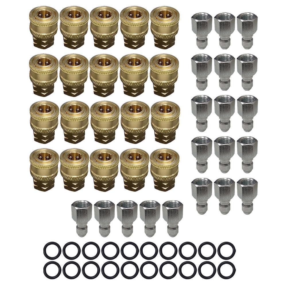 Proven Part 1/4" Quick Connect X 1/4" Npt Female, 1/4"m Quick Connect X 1/4" Female and 1/4" High Temperature 450°F O-Ring