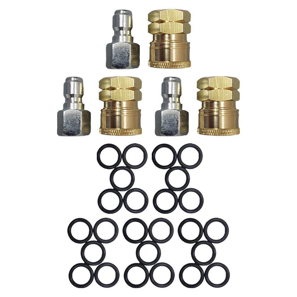 Proven Part 3 PK Quick Connect To 3/8" Female, 3 PK Plug 3/8" Female Stainless, 25 PK 3/8" High Temperature O-Rings