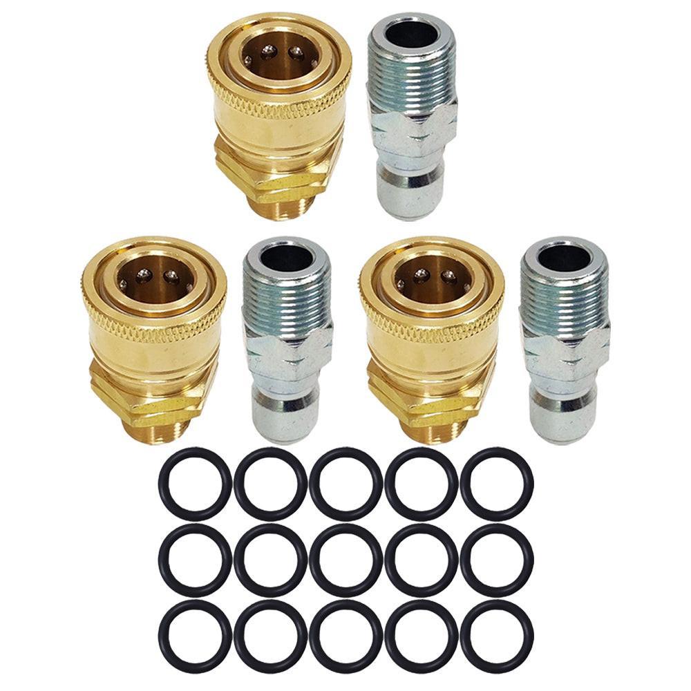 Proven Part 3/8" Male Quick Connect Plug, 3/8" Quick Connect to 3/8" MNPT, 3/8" High Temperature 450°F O-Ring Quick Connect Repair