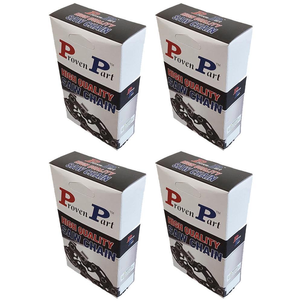 Proven Part 4-Pack Semi Chisel Chain For 12" Bar 1/4" Pitch .043" Gauge 64DL Fits Stihl 3670 005 0064