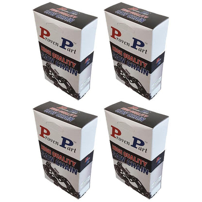 Proven Part 20" Chainsaw Bar and 4 Pack Full Chisel Chain Combo .325" .050" 76DL