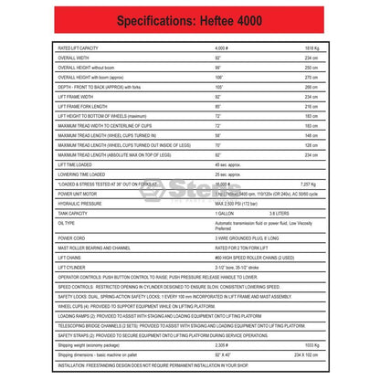 Heftee HX4000 - Standard Turf Pro Package 051-022