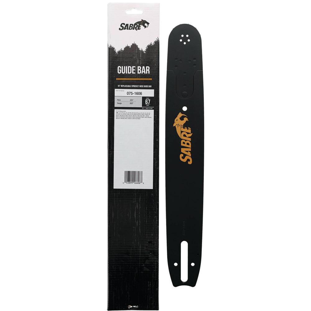 Sabre 16" Replaceable Sprocket Nose Bar 075-1606