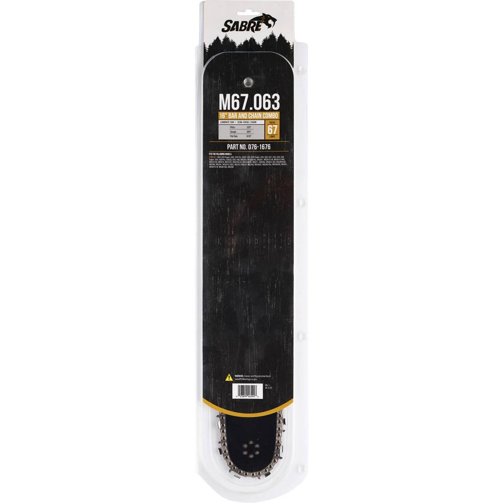 Sabre 16" Bar and Chain Combo 076-1676