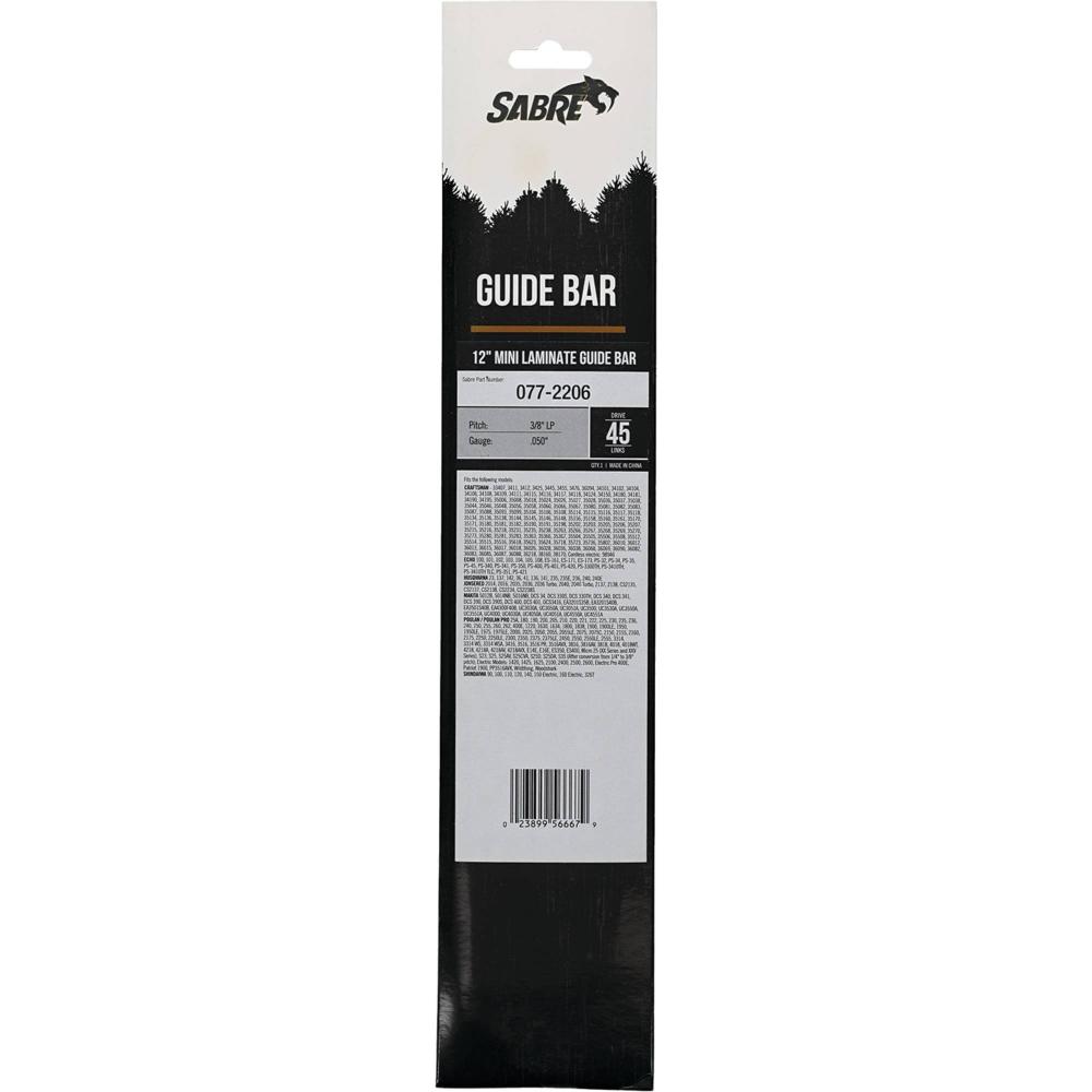 Sabre 12" Mini Laminate Sprocket Nose Bar 077-2206