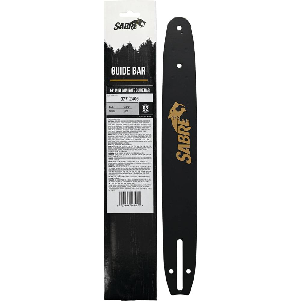 Sabre 14" Mini Laminate Sprocket Nose Bar 077-2406