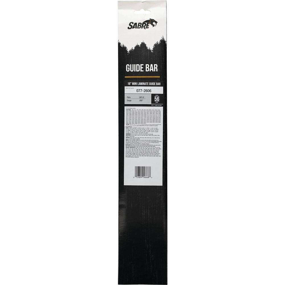 Sabre 16" Mini Laminate Sprocket Nose Bar 077-2606