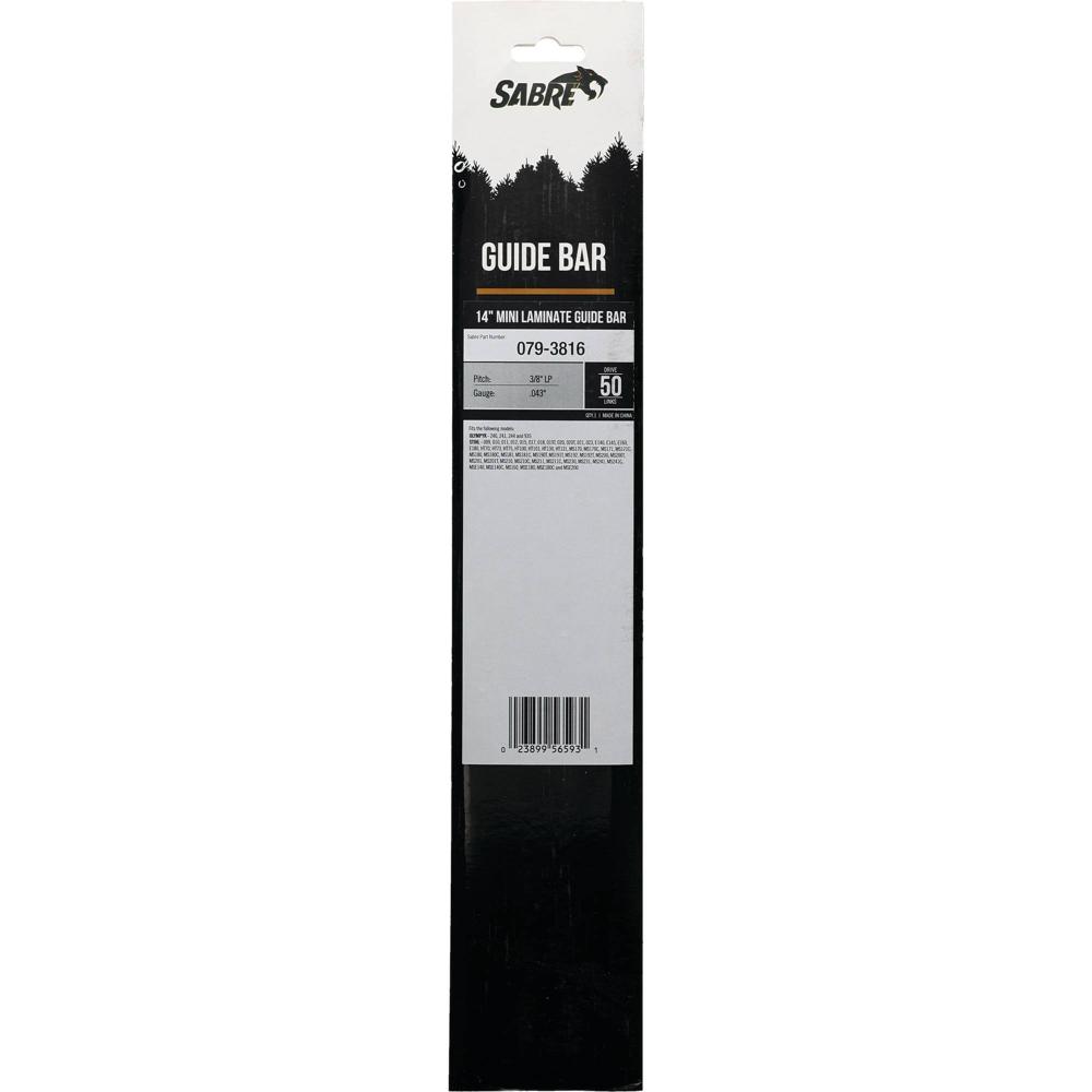 Sabre 14" Mini Laminate Sprocket Nose Bar 079-3816