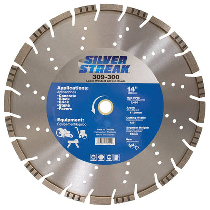 Silver Streak Laser Welded All Cut Blade 309-300