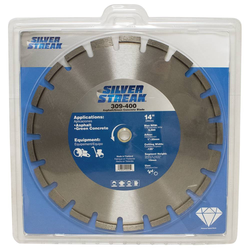 Silver Streak Asphalt/Green Concrete Blade 309-400