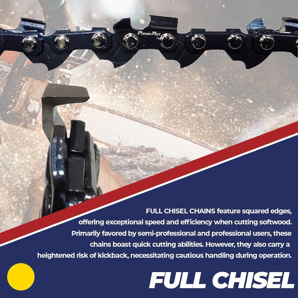 Proven Part 20" Chainsaw Bar and Full Chisel Chain Combo .325" .050" 76DL