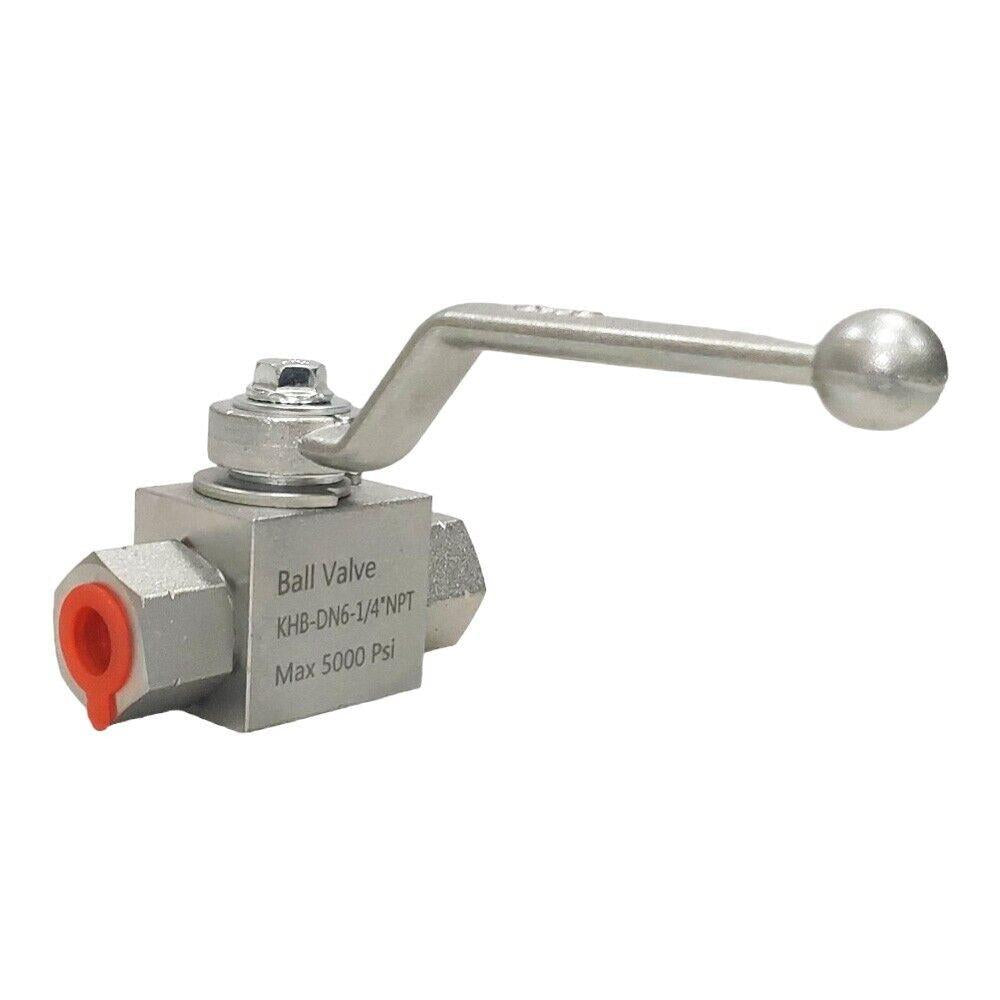 Proven Part Hydraulic High Pressure Shut-Off Ball Valve 2 Way 1/4 Inch Npt 5000 Psi.