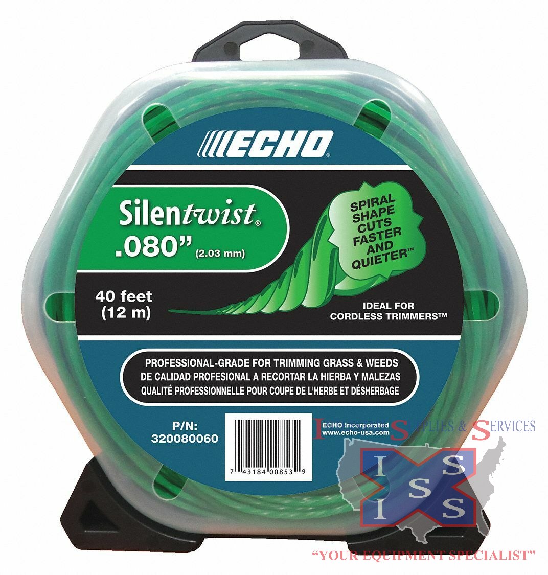 Echo .080 SilenTwist twisted, trimmer line 40 ft. - Click Image to Close