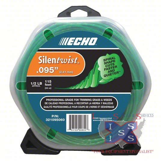 Echo .095 SilenTwist twisted, trimmer line 1/2 lb.