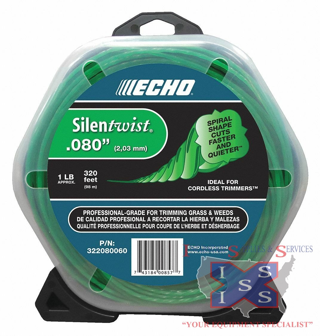 Echo .080 SilenTwist twisted, trimmer line 1 lb. - Click Image to Close