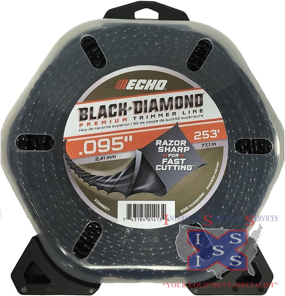 Echo .095 Black Diamond twisted, trimmer line 1 lb.