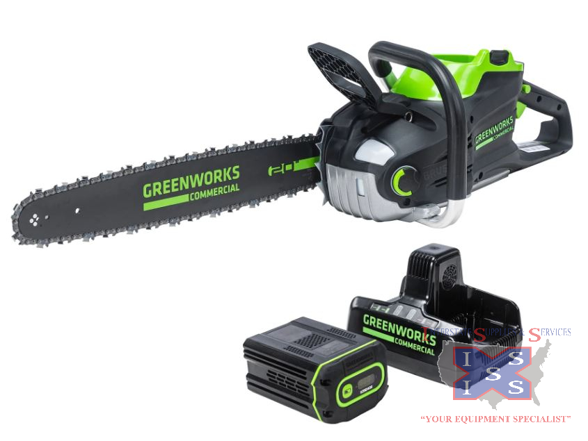 Chainsaw 82V 20" 3.4kW with 4Ah Battery and Dual Port Charger