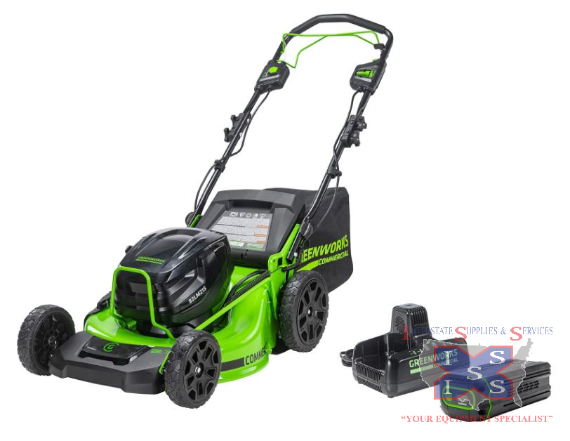 Self Propelled Mower 82V 25" with 8Ah Battery and Dual Port Char