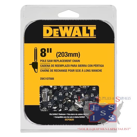 DeWalt 8" Pole Saw Replacement Chain - Click Image to Close