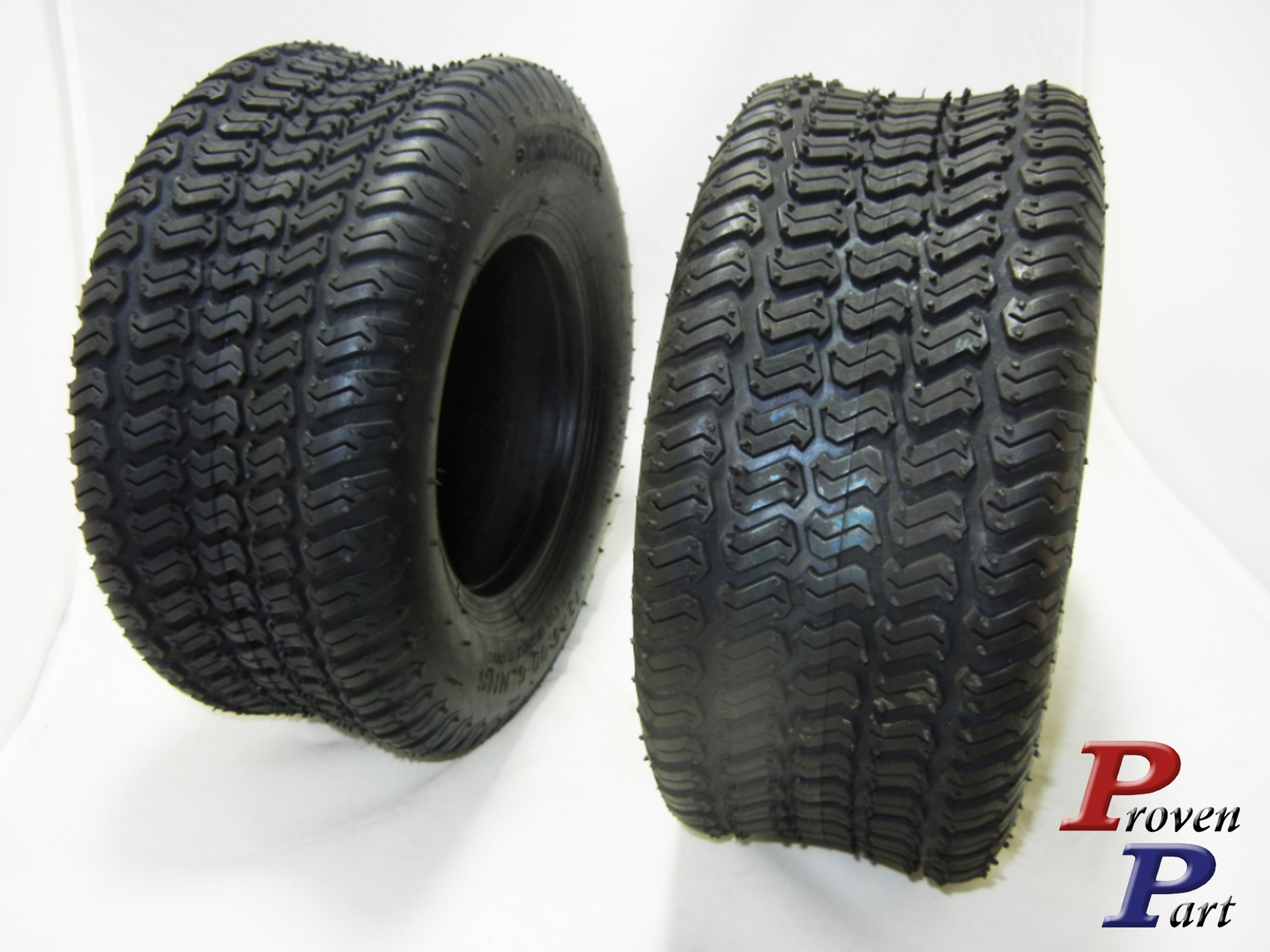 Set of 2 lawn mower tires PROMASTER 13X5.00-6 505 tubeless - Click Image to Close