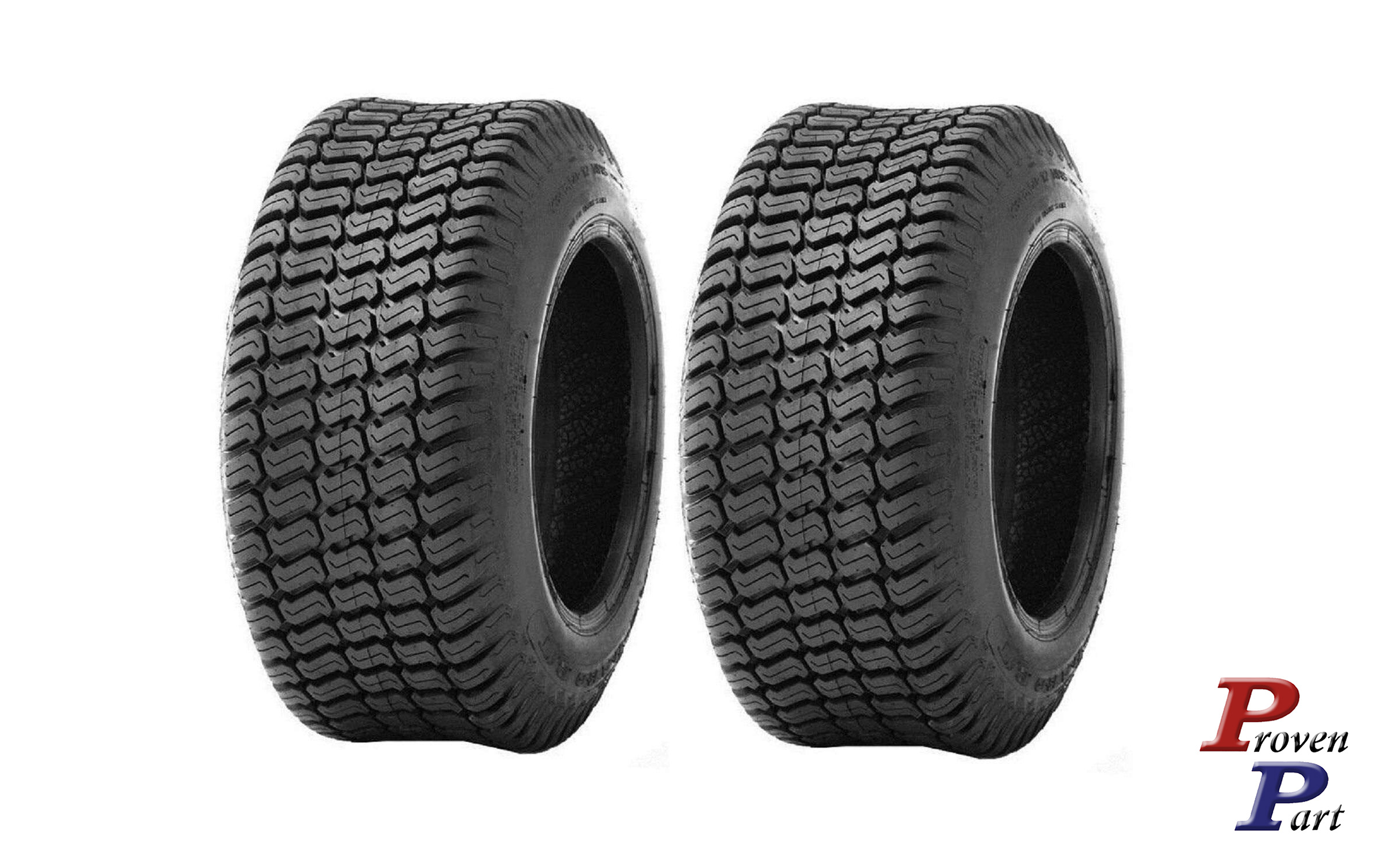 Set of 2 lawn mower tires PROMASTER 15X6.00-6 4 ply tubeless - Click Image to Close