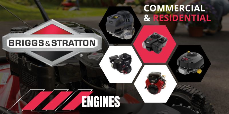 Briggs & Stratton engine pictures with the brand logo.