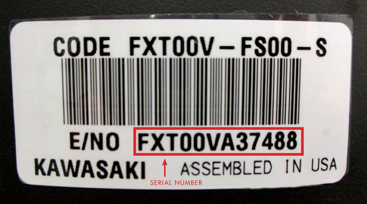 Kawasaki Engines Model Number Location